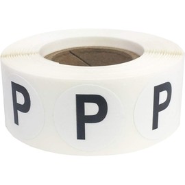 Letter P Inventory Labels .75 Inch Round Circle Dots 500 Adhesive Stickers