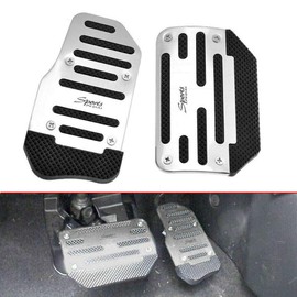 Universal Car Pedal Cover Racing Sport Non-Slip Car Gas Brake Pedals Pad Covers (Silver)