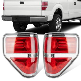 FOMIUZY Tail Lights Assembly Fit Ford F150 F-150 2009 2010 2011 2012 2013 2014 Rear Brake Back Up Cover Taillight Lens Left Driver Right Passenger Replaces BL3Z13404AB BL3Z13405AB(Bulb Included)