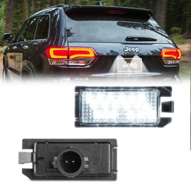 2x LED License Plate Light Assembly for Fiat 500 2013-2019 Dodge Viper 2013-2017, Tag Lamps for Jeep Grand Cherokee 2014-2022 Compass Patriot,68228930AA