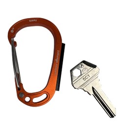 Outdoor Element - Sparky & Scratch Key - Fire Starting Carabiner with Embedded Ferro Rod and Blank Key with Integrated Striker and Hex Driver - Blank Keys Available in SC1 or KW1. (Orange SC1)