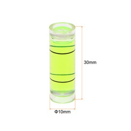 HARFINGTON 6pcs Small Cylindrical Bubble Level Vials 10x30mm PMMA Mini Horizontal Bubble Spirit Level Measuring Layout Tools for RV TV Picture Frame Hanging Tool Leveler