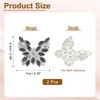 sourcing map 2Pcs Rhinestone Butterfly Patches, Iron-on Beaded Appliques, Bling
