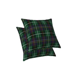 ggaimwf Tartan Cushions Covers 60x60cm Scottish Theme Cushions Checkered Pillows Green Farmhouse Throw Pillow Covers Decorative Sofa Cushion Country House Style Set of 2