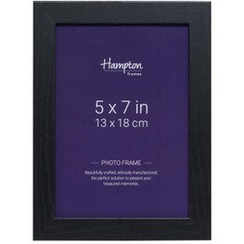 Hampton Frames OXFORD 5x7 (13x18cm) Pack of 2 Black Picture Frame Acrylic (Non-Glass) OXF57NGX-2PK