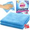 2pk Buzz Bathroom Cleaning Cloths with Germ Shield, Streak-Free Bathroom