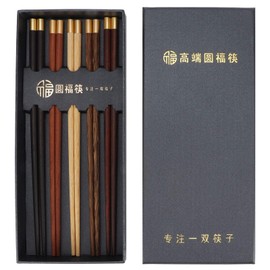 Fdit Wooden Chopsticks Set, 25 cm/9.8 inches, Wooden Chopsticks, Reusable Tableware, Sushi Chopsticks, Household Appliances for Eating