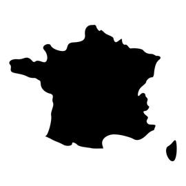 France. - 0421 - Home Decor - Wall Decor - Geography - Europe - Map - Country Decal - République française