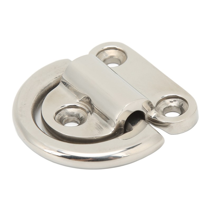 Stainless Steel Marine Folding Pad Eye Cleat Heavy Duty D