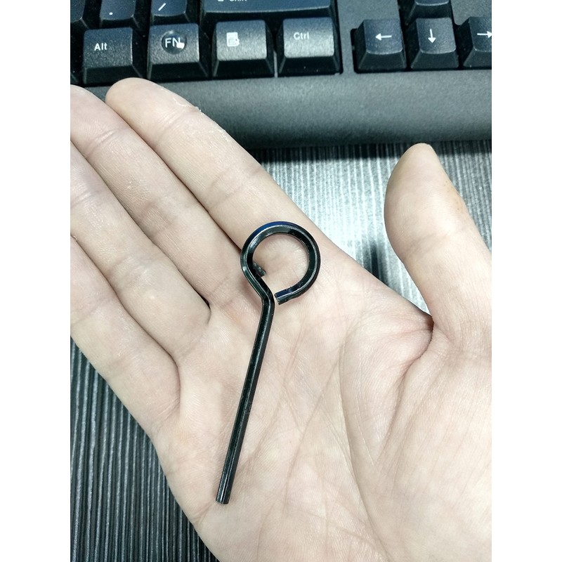 WOODGUILIN 1/8” Standard Hex Dogging Key with Full Loop, Key-Ring
