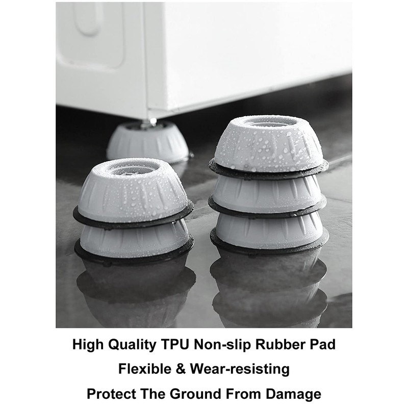 SUJAYU Anti Vibration Pads, 4 Pcs Washing Machine Antivibration Pads