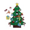 ANCLLO DIY Felt Christmas Tree Set with Ornaments for Xmas