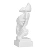 Living Room Accent Home Decor,White Silence is Golden Statue Study