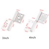 2PCS 4 Inch Stainless Steel Flag Hinge Folding Hinges Left