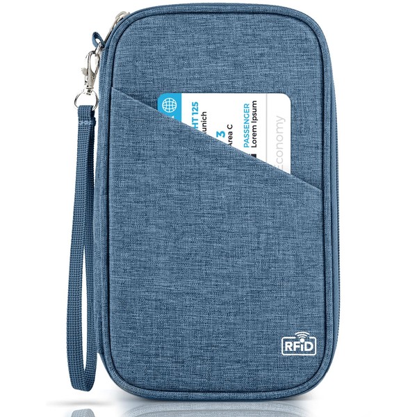 Passport Holder Family, Women RFID Blocking Passport Wallet, Travel Document