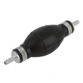 flexzon 10mm Rubber Fuel Primer Bulb Pump Diesel Petrol Inline Non Return Alloy Ends