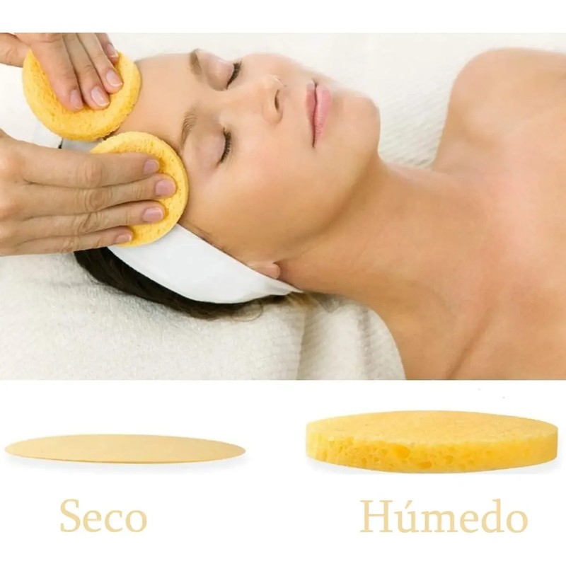 50 Pzs Esponja Facial Comprimida Para Limpieza Y Exfoliación