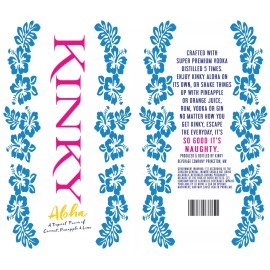 Unbranded Kinky Aloha Bottle Multicolor 20 oz Insulated Tumbler With Box Lid Straw New