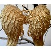 Gisela Graham Antique Gold Angel Wings Hanging Christmas Decoration