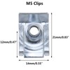 YINETTECH 80Pcs Thread Clip Nut Set, U-Shaped Nut M4 M5