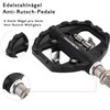 SUPERNIGHT Bicycle Pedals with SPD Cleat Set, Click Pedal PD