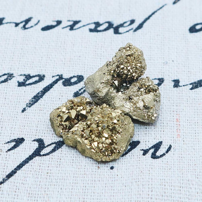 Namvo 2pcs Natural Pyrite Stone and Minerals Natural Crystal Quartz