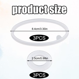 6pcs Lid Gasket Replacement for Blender Bottle Strada Flip Shaker Cup Water Bottle Accessories Parts, 2 Sizes Silicone Seal Ring for Blenderbottle Strada Flip Shaker 24 oz 28 oz