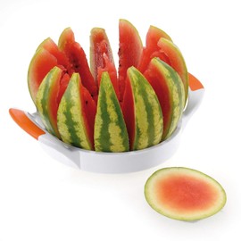 Westmark 4004094516078 Westmark Germany Large Stainless Steel Slicer with Blade Protection, Slices Fruit, Melons, Watermelon, Pineapple, and More Simply Get 12 Perfect Slices, White