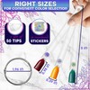 50 Pcs Clear Nail Swatch Sticks - Acrylic Nail Swatches