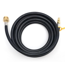 CADUFUELLY 10 Feet RV Quick Connect Propane Hose Converter, Propane Quick Connect Fittings Replacement for 1 LB Throwaway Bottle Connects 1 LB Portable Appliance to RV 1/4" Female Quick Disconnect