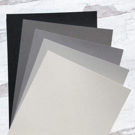 Grayscale - Multi-Pack Assortment - 8.5 x 11 inch 100 lb Cover Cardstock - 25 Sheets from Cardstock Warehouse