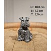 Generisch Schnauzer Dog Figurine Decoration in Grey, Home Decoration, Dog