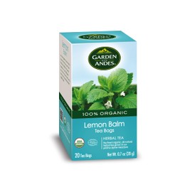 Garden Of The Andes Lemon Balm Herbal Tea -20 Individually Wrapped Tea Bags - Caffeine Free
