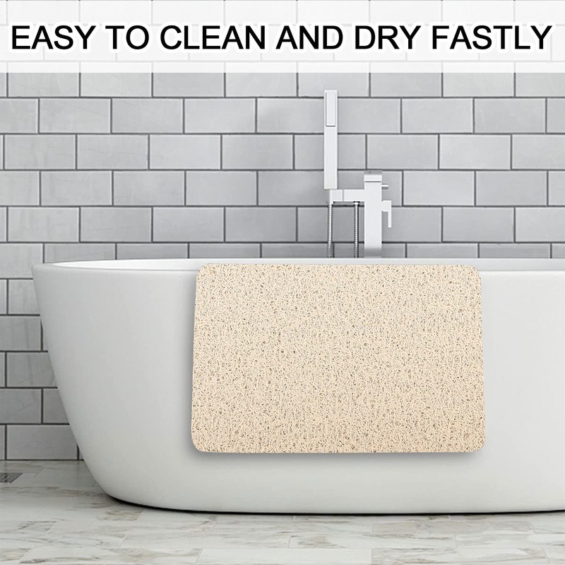 EXGUEACK Corner Shower Mats Non Slip 23.6" x 23.6", Quadrant