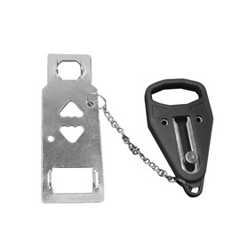 Runseaway Portable Door Lock Travel Security Lock for Home Hotel Apartment Dorm Additional Privacy Safety Protection Anti-Theft Device for Traveling College (Black)