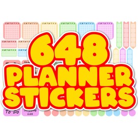 648 Habit Tracker Planner Stickers, Daily Routine Organiser Journal Stickers