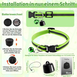Jadyon Mini-Haustierortungsgerät für Katzen Hund, Kompatibel Mit IOS & Android, Ohne Monatliche GebüHren, Gepäckortung, Ortungsgerät für Haustiere und Gegenstände