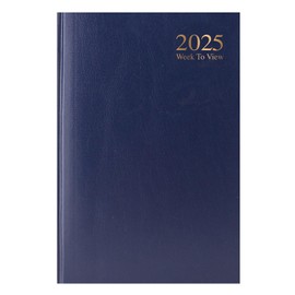 1ABOVE 2025 A5 Week to View Diary | Week to View A5 Planner |60gsm-Paper| Hardback Cover | Casebound for Home and Office Use (Blue)