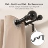Double Curtain Rod Bracket - 2 Pack, Heavy Duty Double