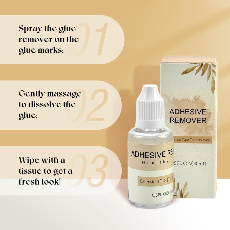 Sunny Hair Adhesive Remover,1 FL Oz Fast Acting Tape in