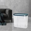 ASelected Slim Trash Can, 12L, Clear Plastic, For Bathroom, Kitchen,