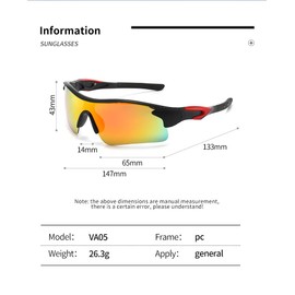 Hifot Cycling Glasses Men Women Polarised Sports Sunglasses with UV400 Protection Lightweight Running Glasses Cycling Glasses Sports Sunglasses for Driving Cycling Fishing Running Baseball Golf MTB