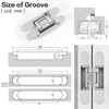 Onedaful 2 Kits 6 inch Stainless Steel Hidden Door Hinges