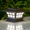 2 Pcs Solar Post Lamp Garden Fence Landscape Light Outdoor