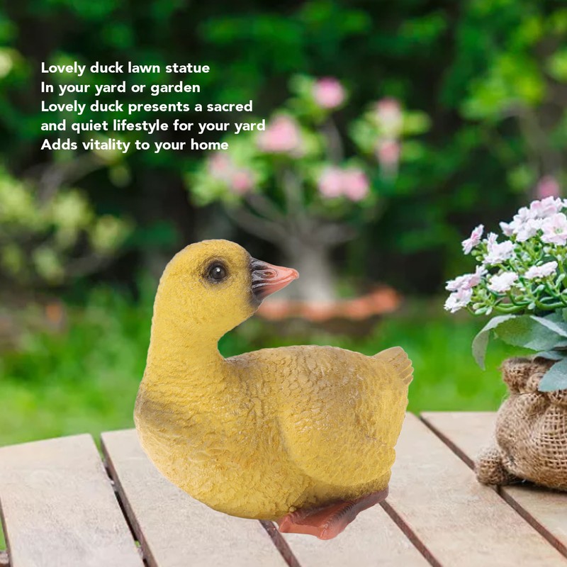 Duck Ornament Resin Weather Resistant Cute Vivid Expression Duck Statues