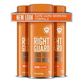 Right Guard Sport Deodorant Spray, Anti-Stain Spray Deodorant For Men, Aluminum Free, 24-Hour Odor Control, Original Scent, 8.5 oz. (3 count)