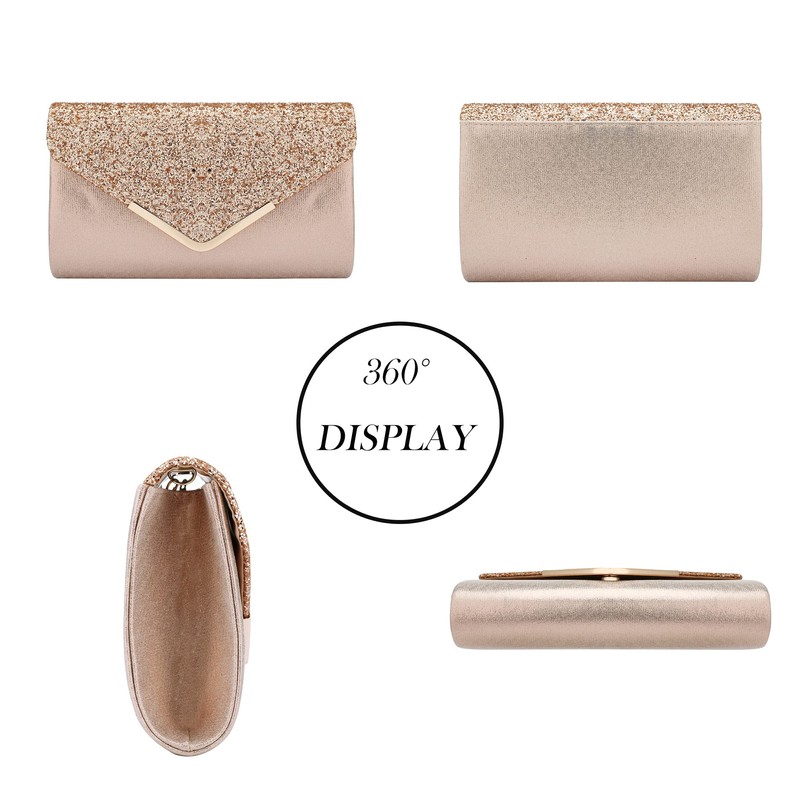 Milky Way Women's Envelope Clutch Bag Sequins Evening Handbag Purse