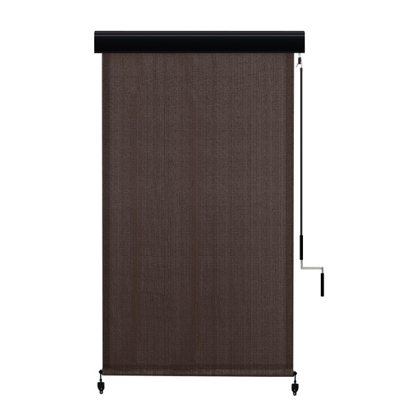 VICLLAX Premium Outdoor Roller Shade, 95% Patio Cordless Blinds with