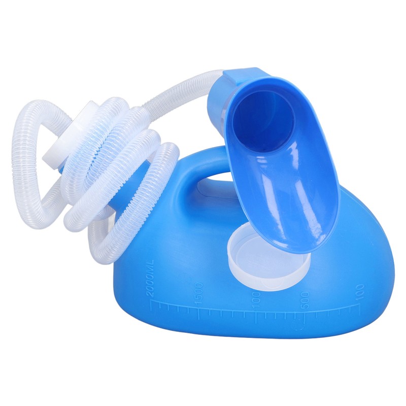 Male Urine Bottle 2000ml Ergonomic Large Opening Strong Plastic Large