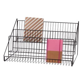 SSWBasics 3-Tier Black Wire Countertop Rack - 12¾”H x 23½”W x 14" D